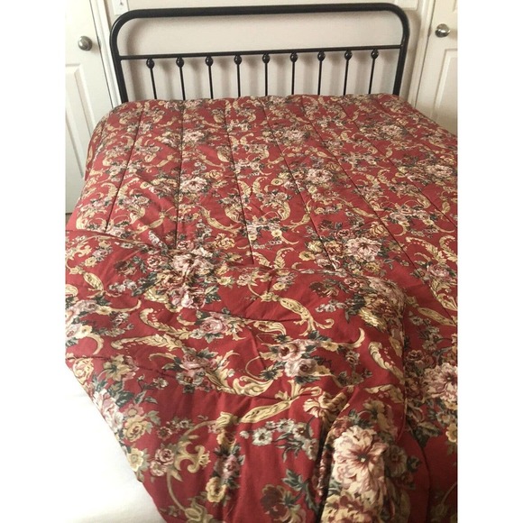 Ralph Lauren Marseilles Comforter Bedspread Puffer Full Double Floral GORGEOUS - Picture 6 of 6